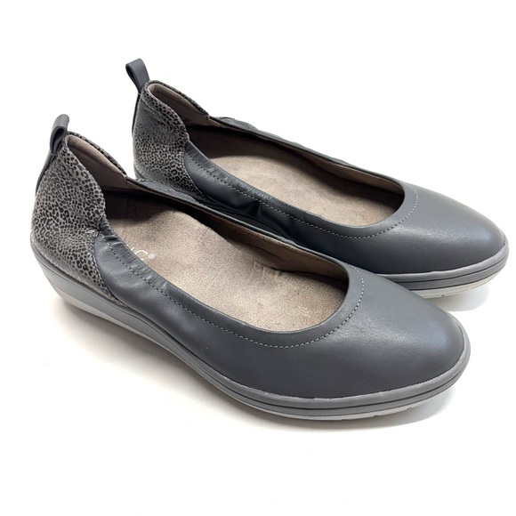 Vionic Gray and Silver Slip-On Flats - Picture 8 of 16